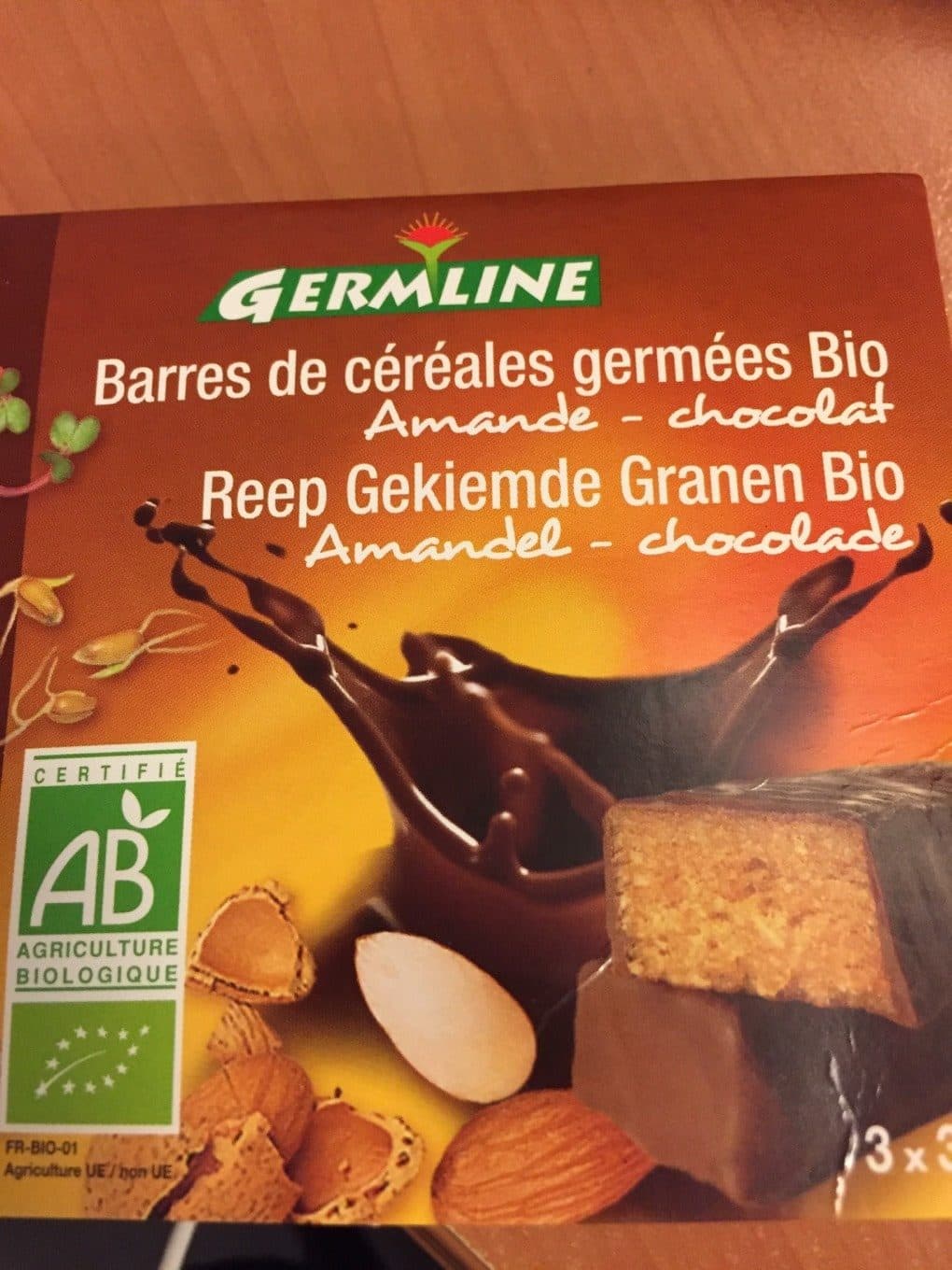 Germline Barre Cereales Germees Amande Chocolat packshot