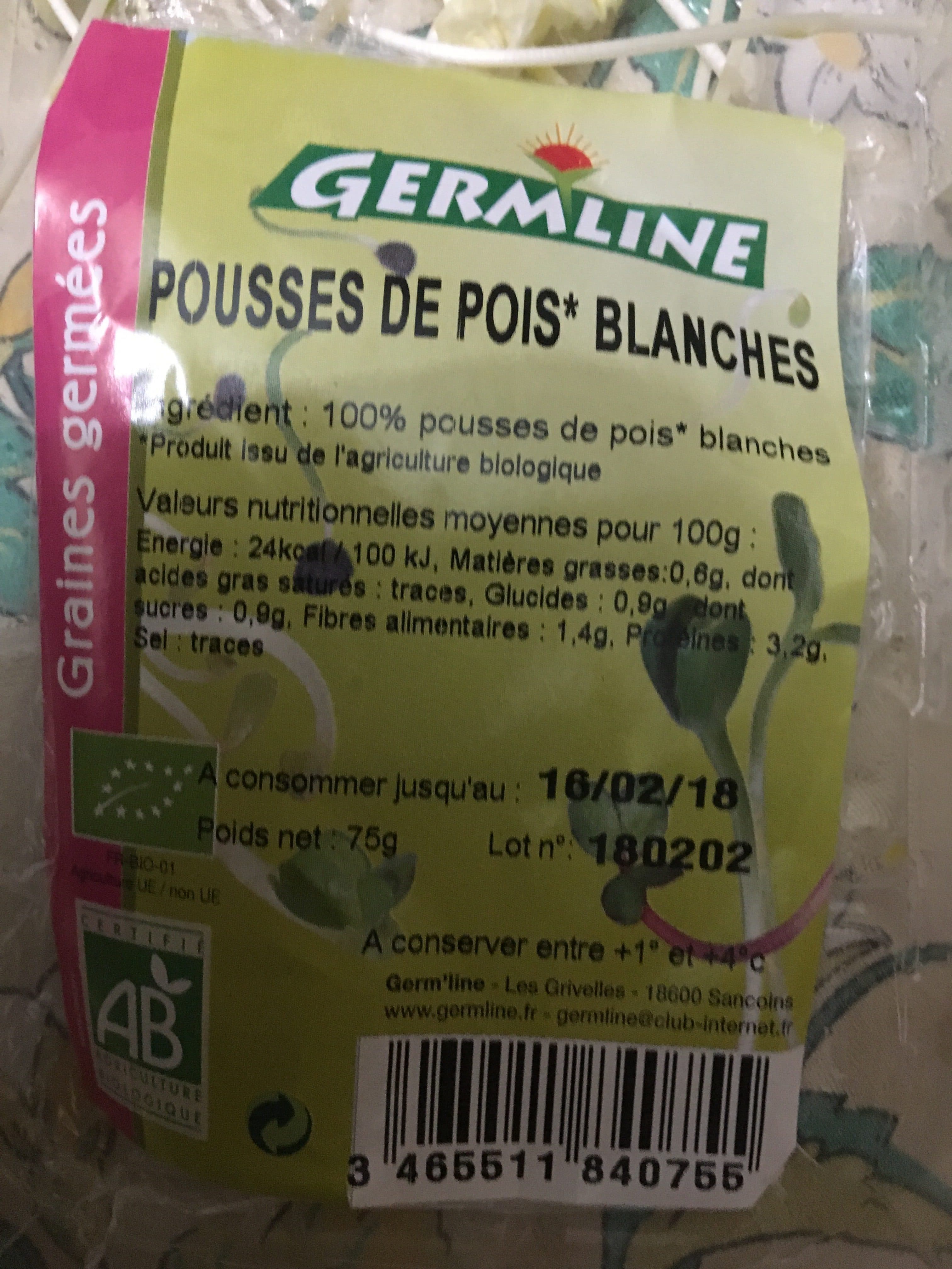 Germline Graine Germée Pois packshot