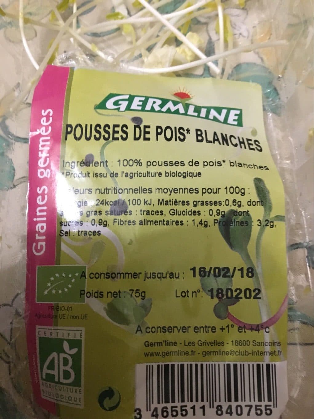 Germline Graine Germée Pois packshot