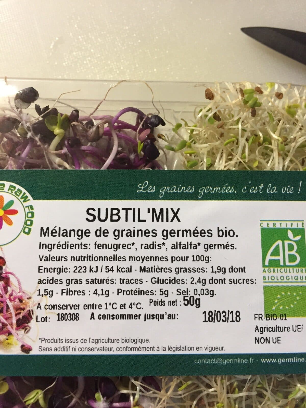 Germline Graines Germées SUBTIL'MIX packshot