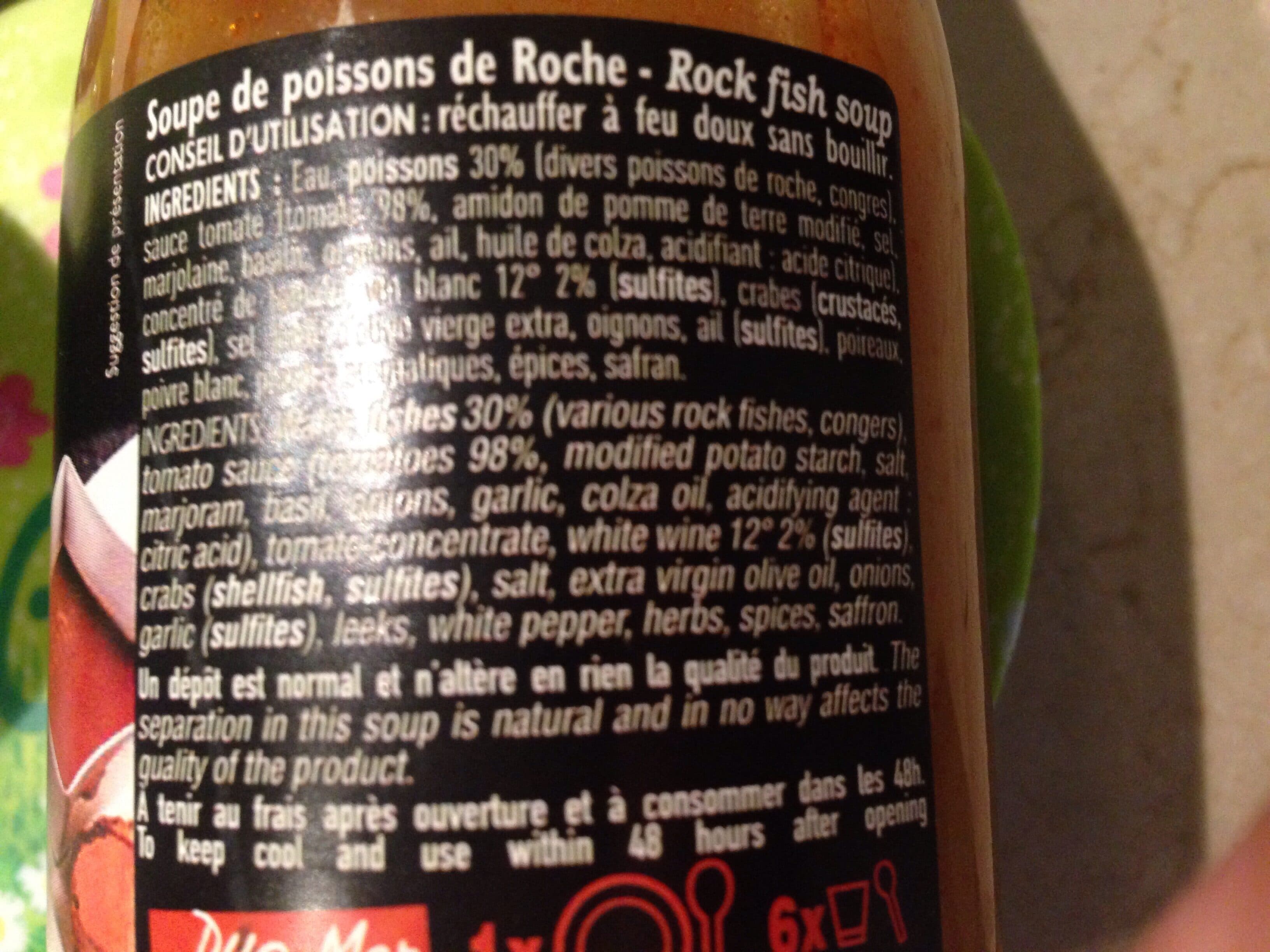 Au Bec Fin Soupe de poissons de roche packshot