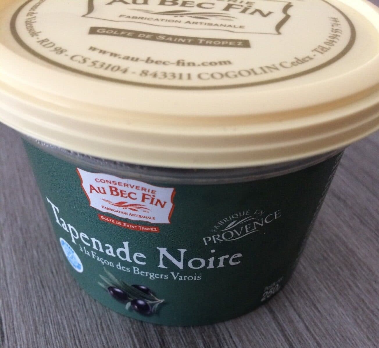 Au Bec Fin Tapenade noire facon des bergers Varois AU BEC FIN packshot