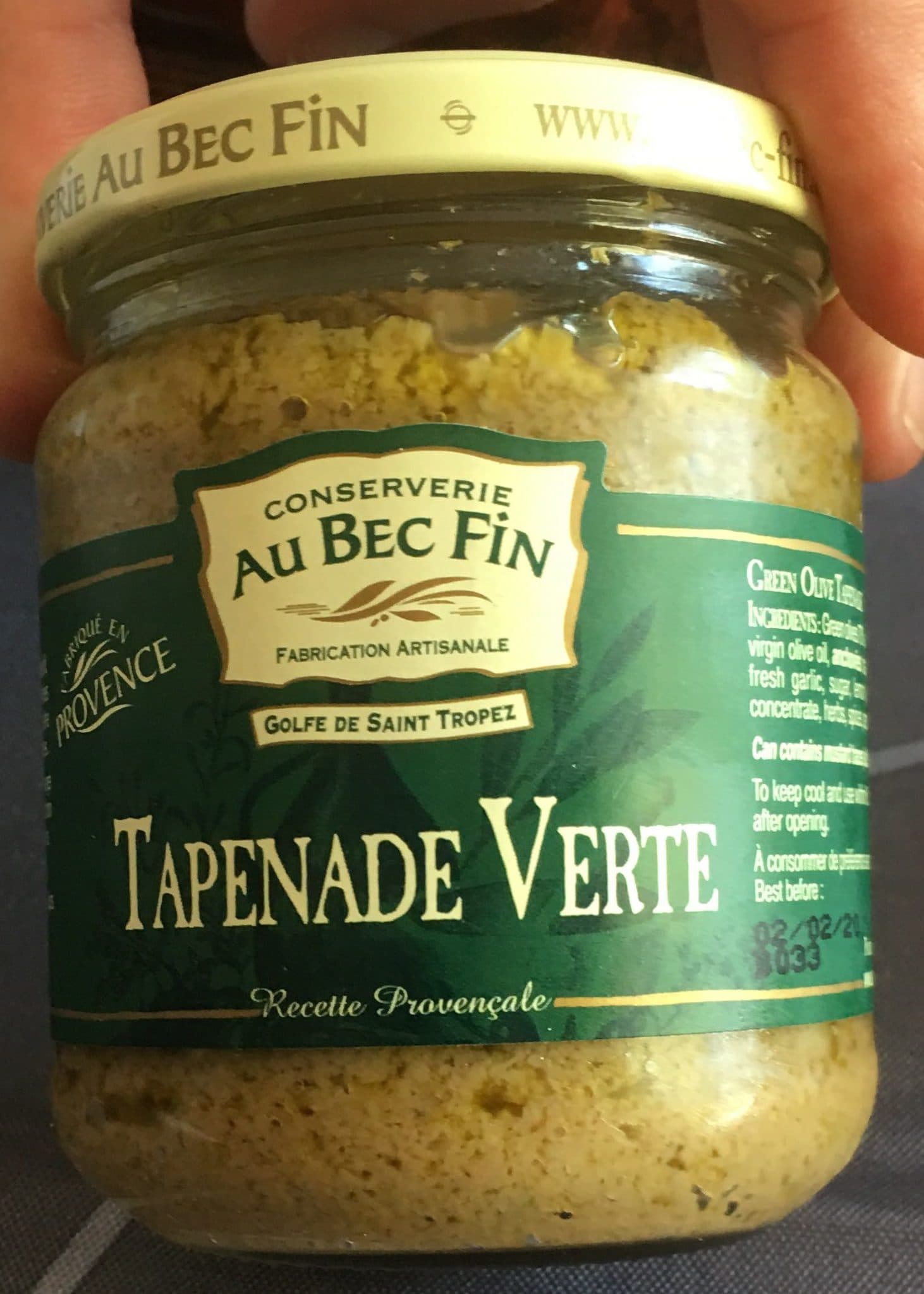 Au Bec Fin Tapenade verte packshot