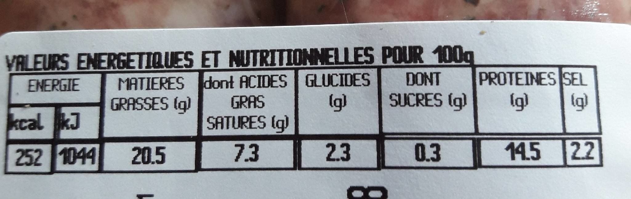Piveteau Grosses saucisses aux herbes sans colorant PIVETEAU, 6 pieces packshot