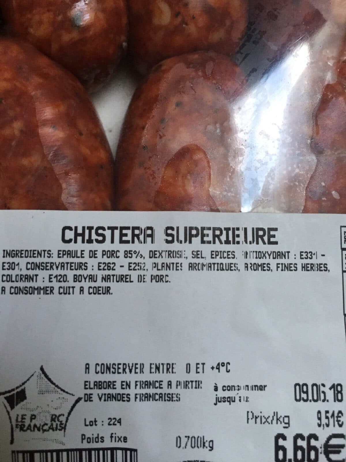 Open Food Facts Chistera superieure packshot