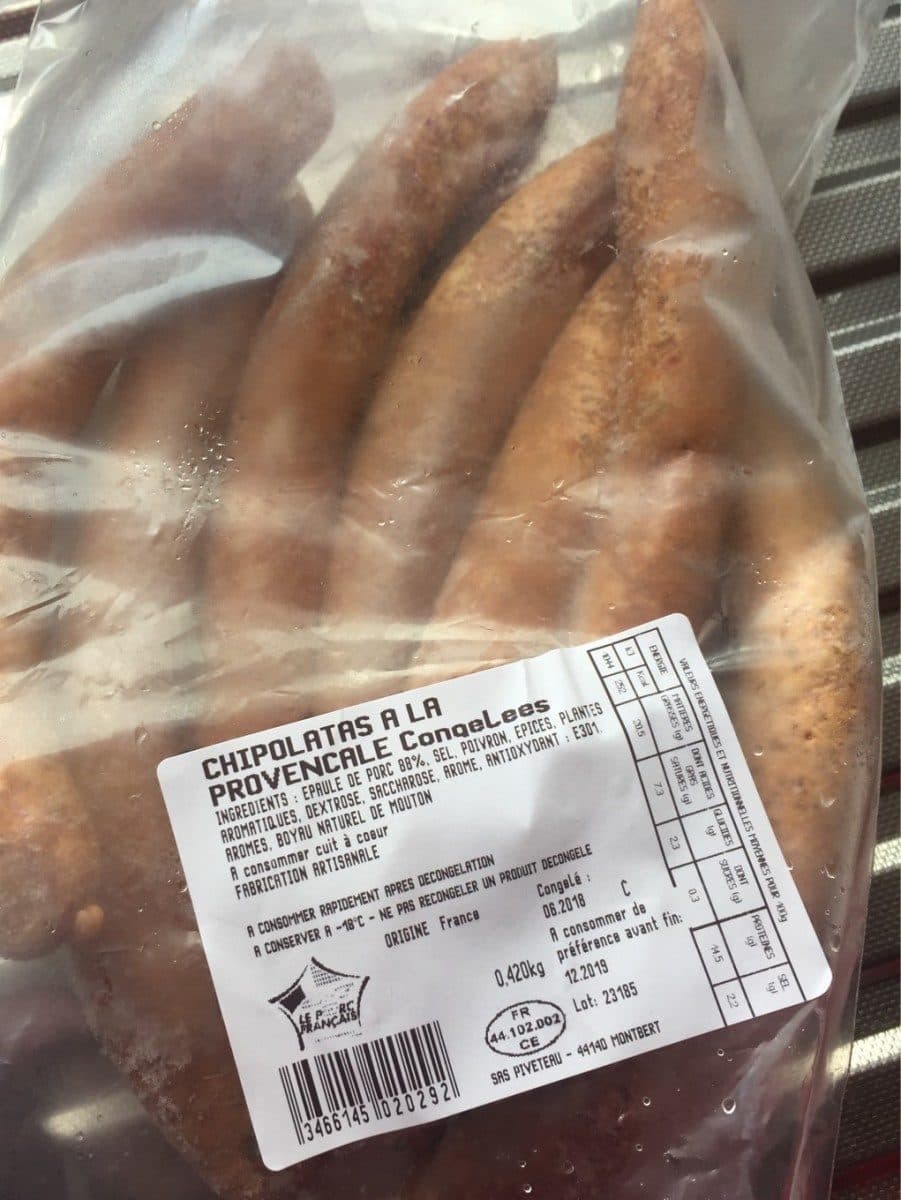 Open Food Facts Chipolatas a la provencale packshot