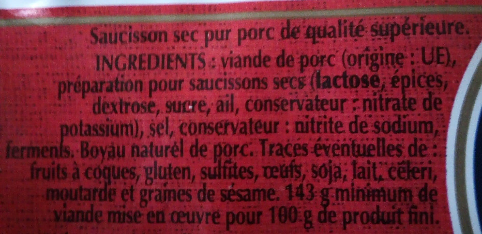 LOSTE Le Dodu saucisson sec pur porc de qualité supérieure packshot