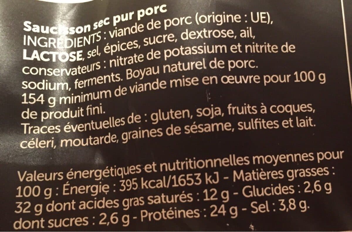 Open Food Facts Saucisson Lostouron packshot