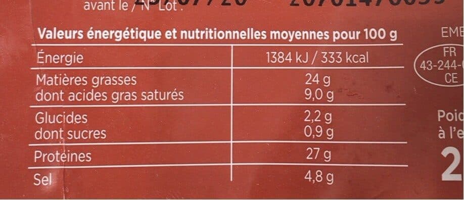 Open Food Facts Le Palet Piments d'Epices packshot