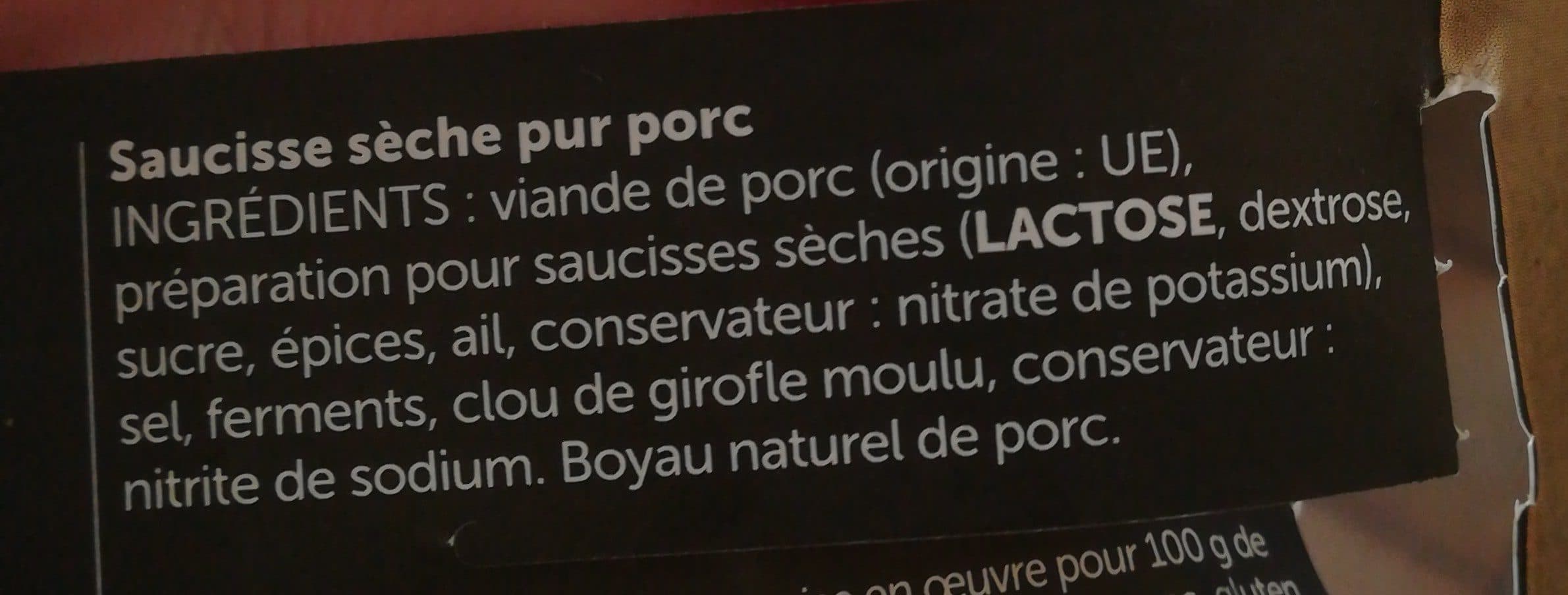 Open Food Facts Saucisson sec packshot