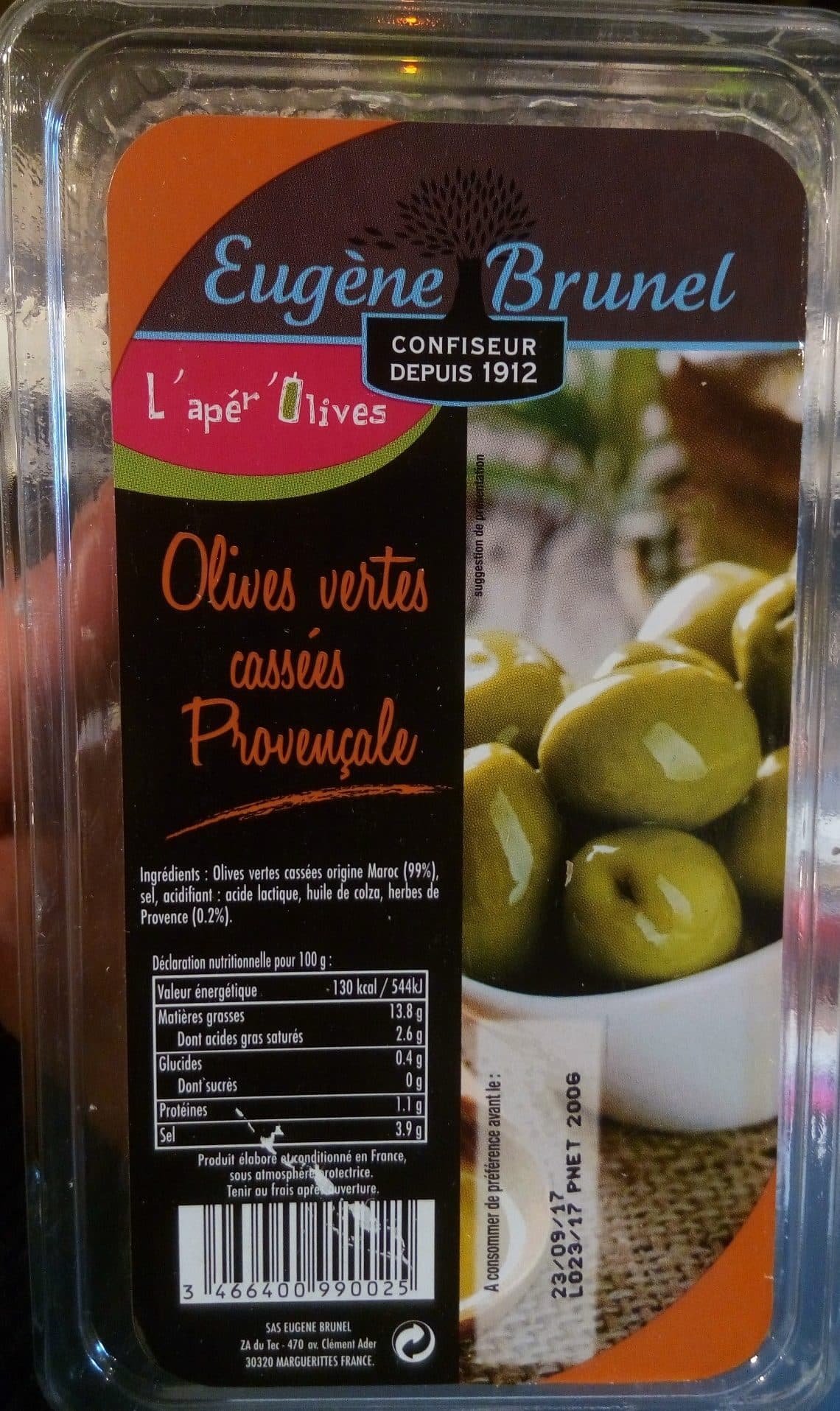 Eugène Brunel Olives Vertes Cassées Provençale packshot