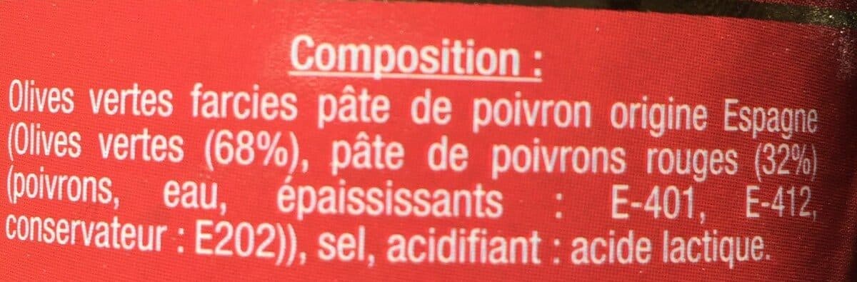 Eugene brunel Olives vertes farcies poivron packshot