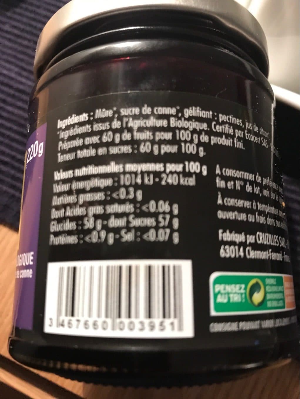 Père Louis Bio Confiture extra biologique packshot