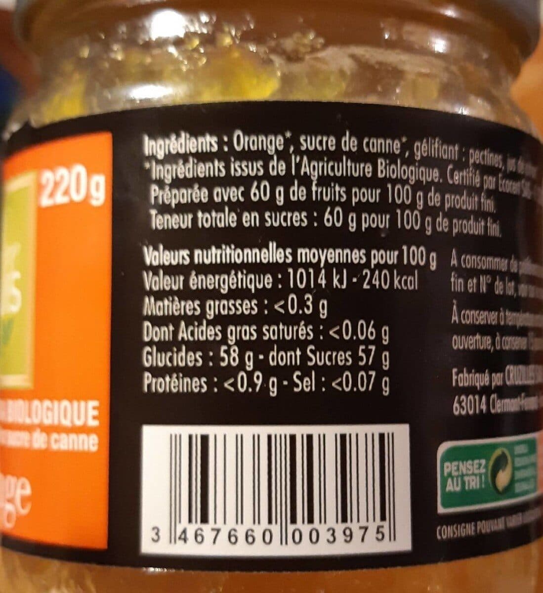 Cruzilles Confiture bio orange packshot