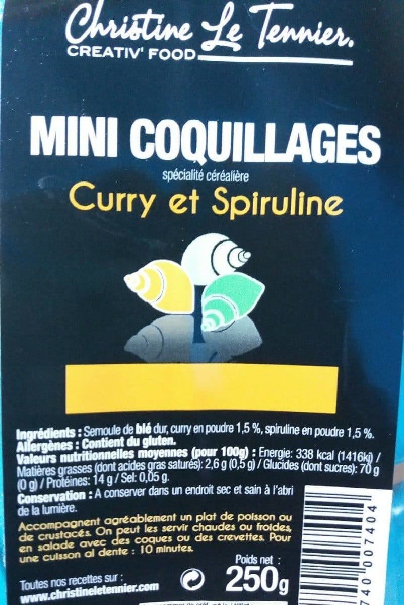 Open Food Facts Mini coquillages curry et spiruline packshot