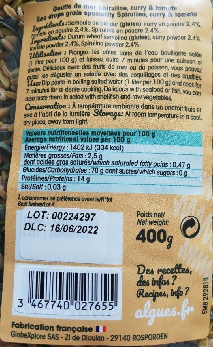 Open Food Facts Gouttes de mer packshot