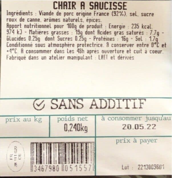 Vallégrain Chair à saucisse packshot