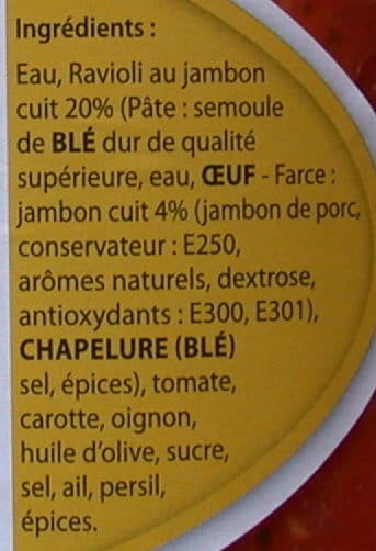 Vallégrain Raviolis au jambon packshot