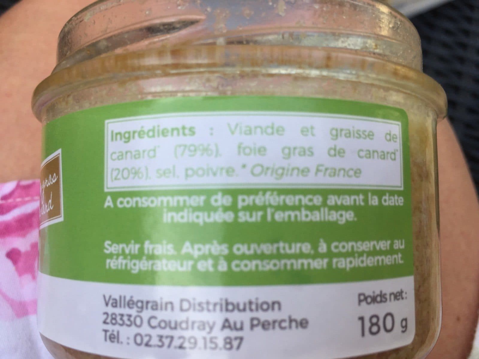 Vallegrain Rillette De Canard packshot