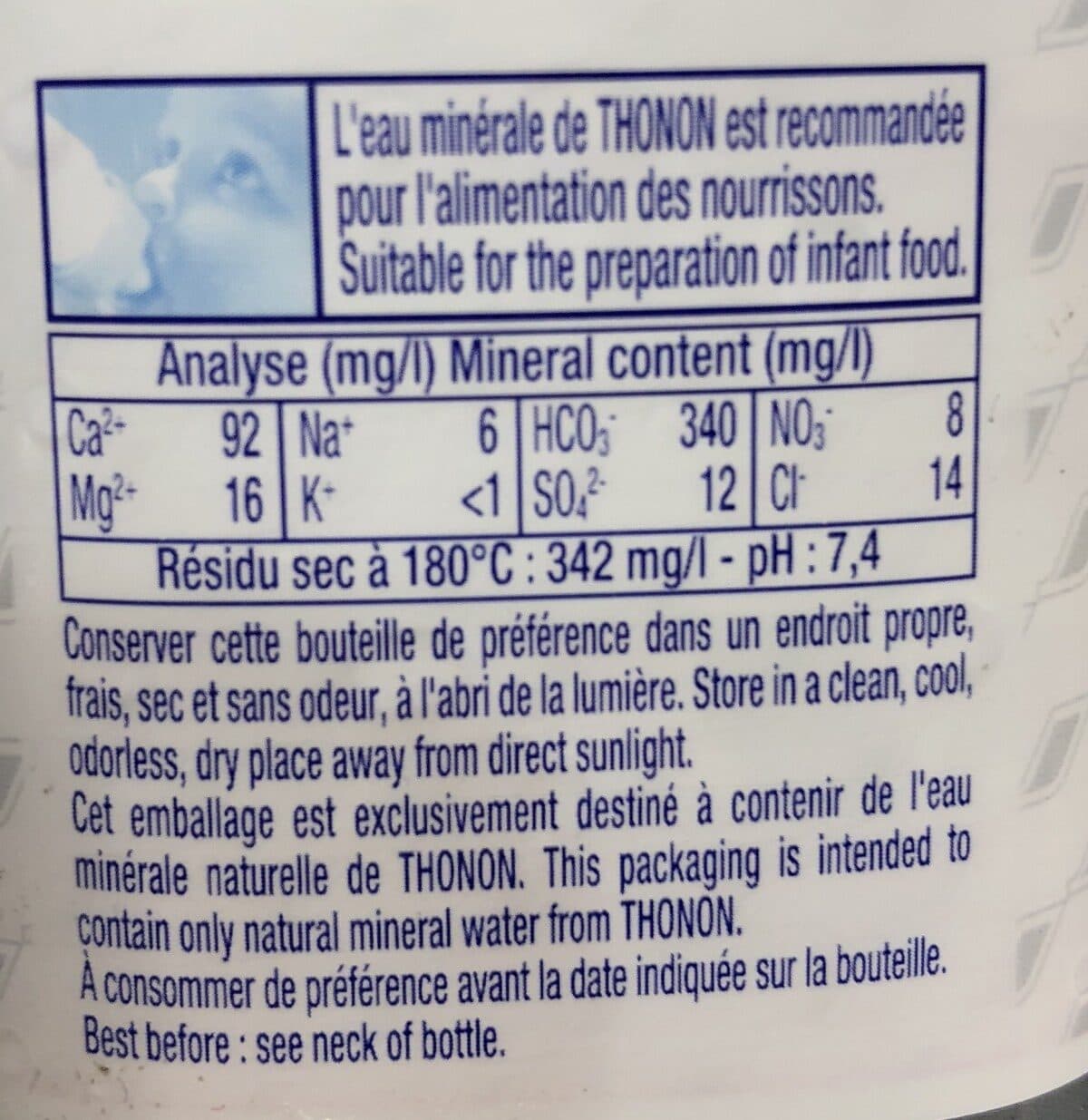 Thonon Eau minérale naturelle des Alpes packshot