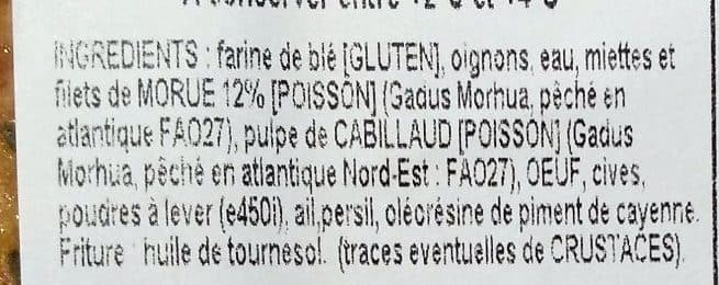 La Cuisine du Poissonnier Acras de morue packshot