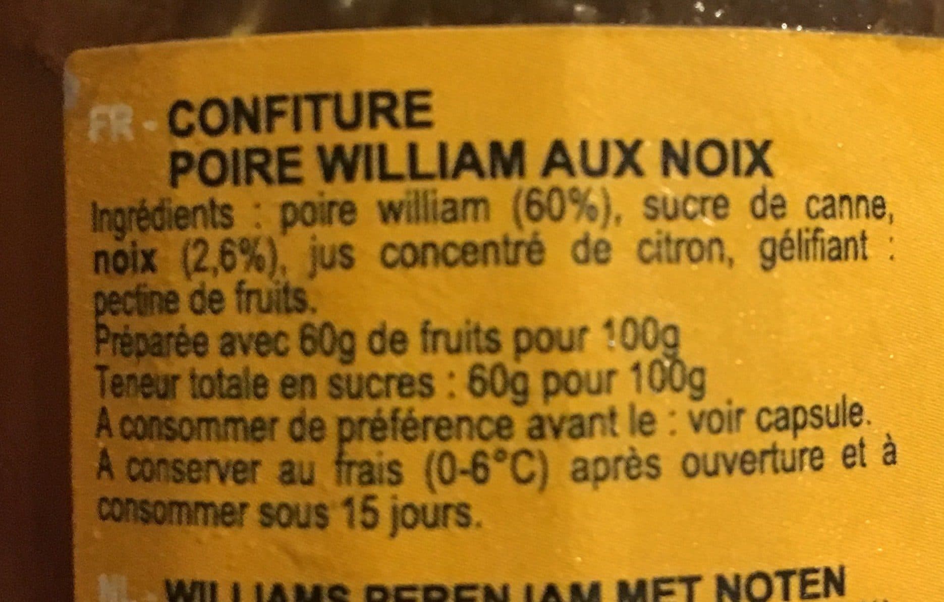 Favols Confiture Poire William aux noix packshot