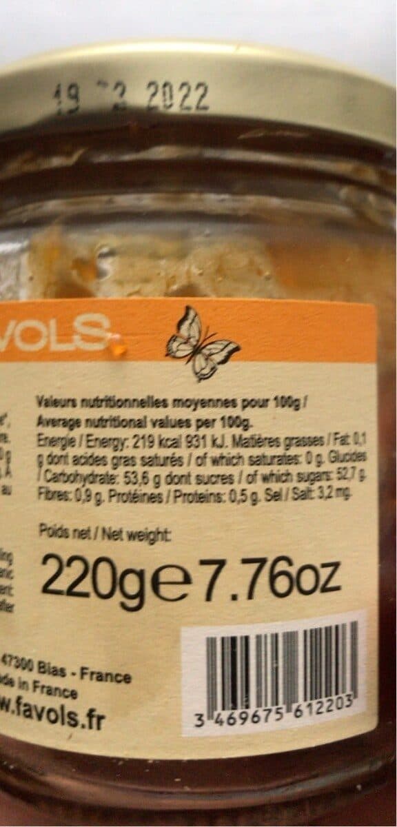 Favols Confiture extra abricot du roussillon packshot