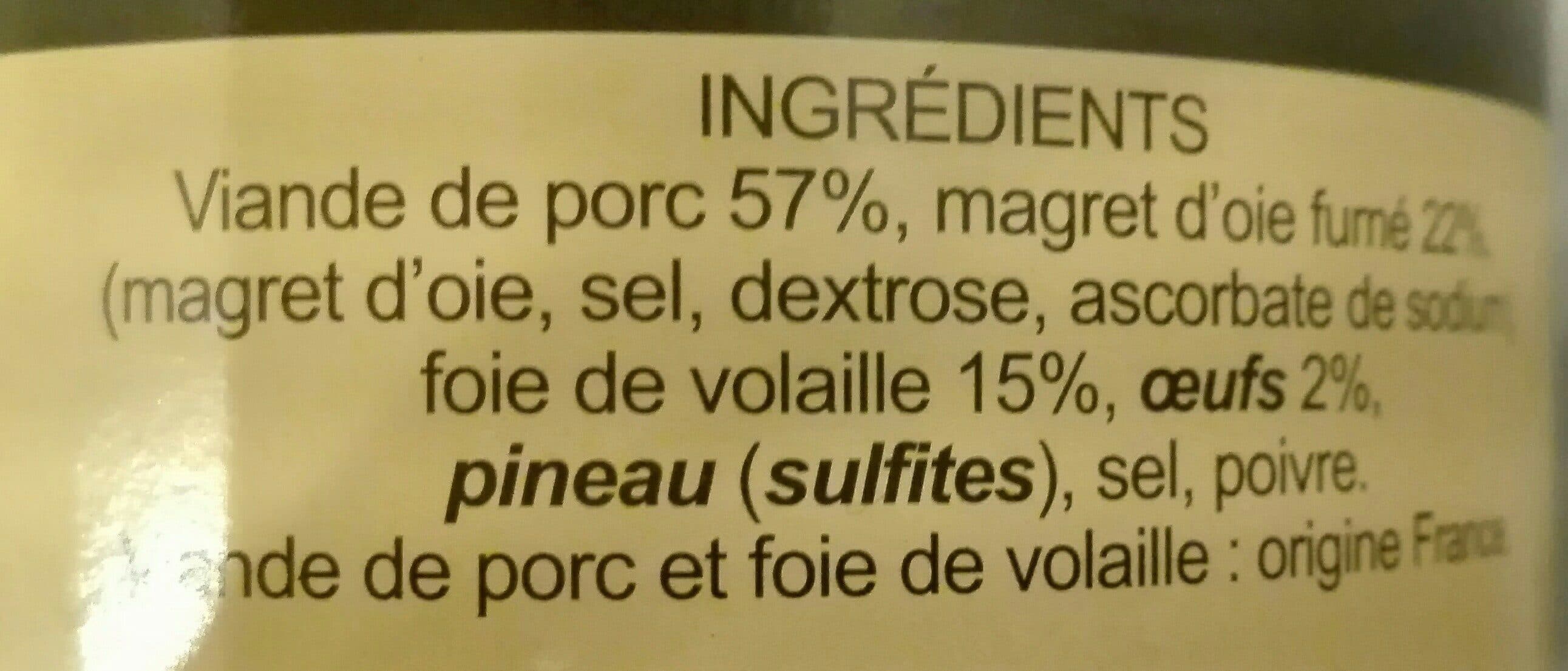 Open Food Facts Terrine de campagne au magret d'oie fumé packshot