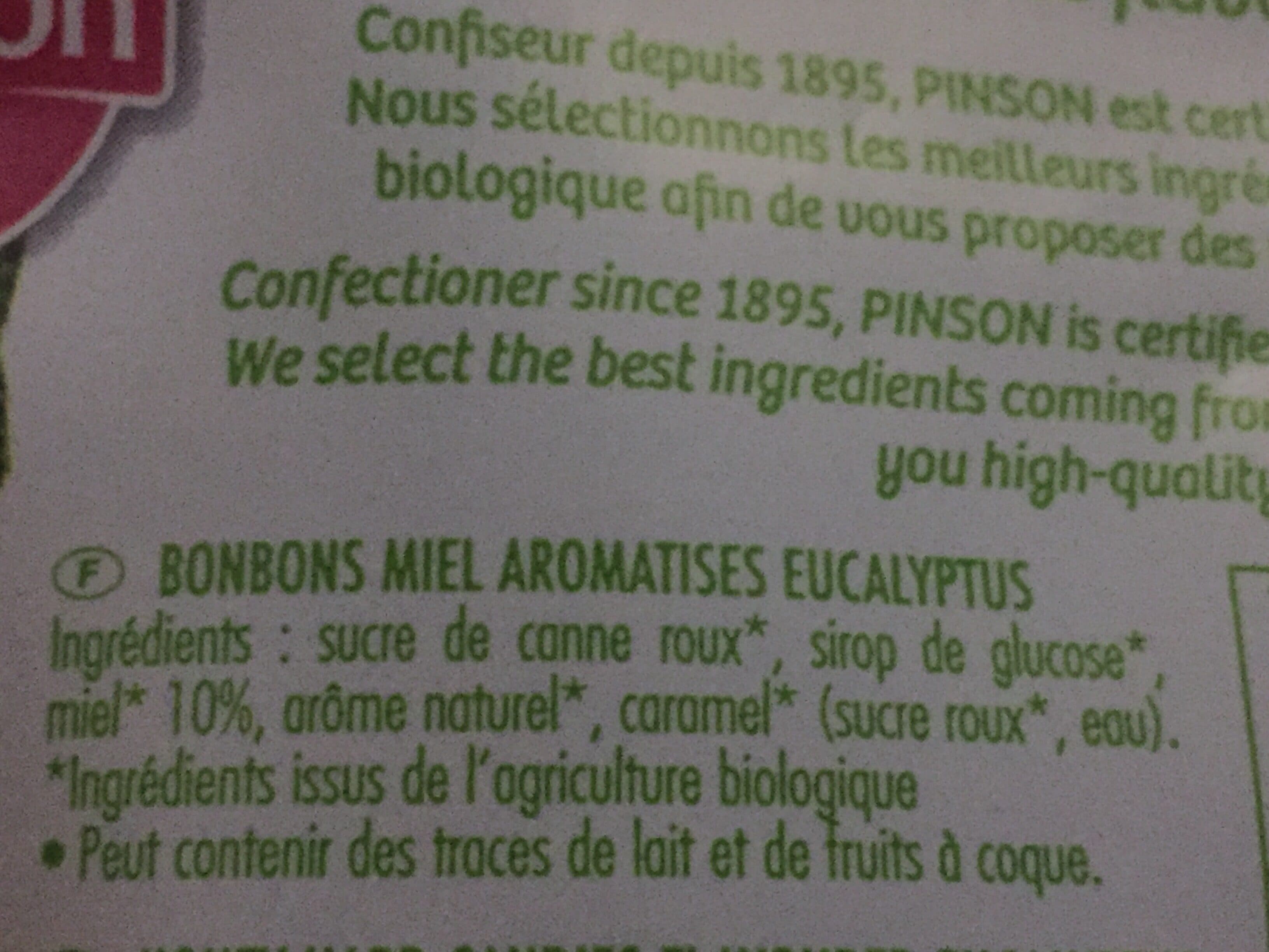 Pinson Bonbons Miel eucalyptus boi packshot