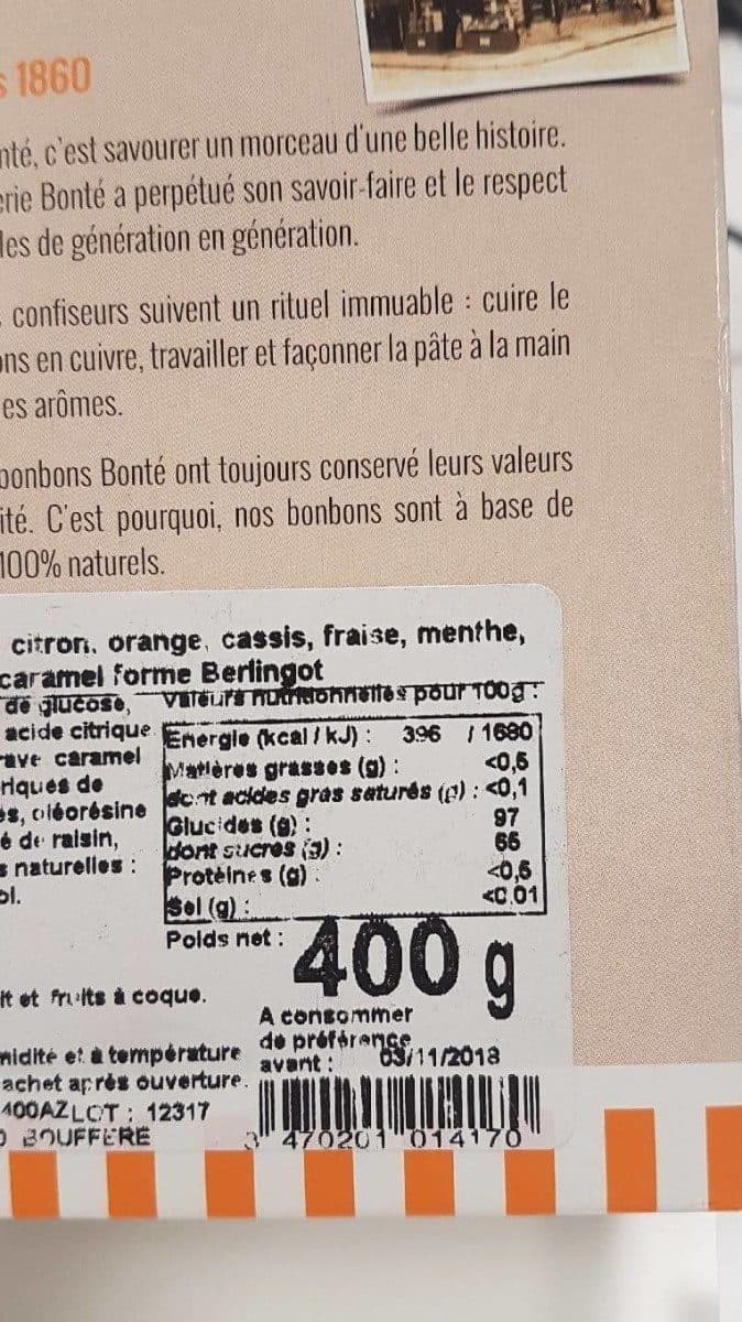 Confiserie Bonté Berlingots packshot