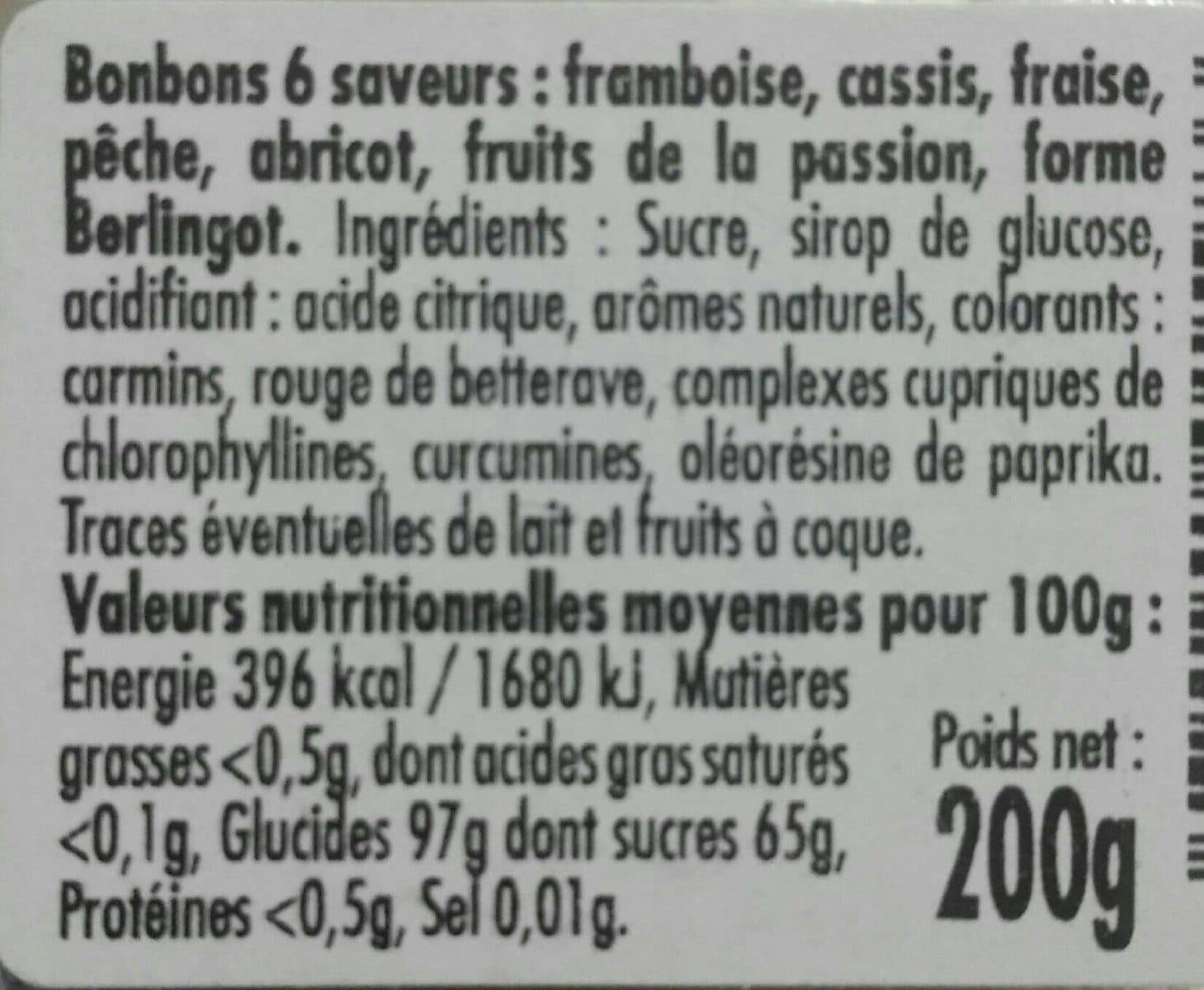 Pinson Berlingots fruits d'été packshot