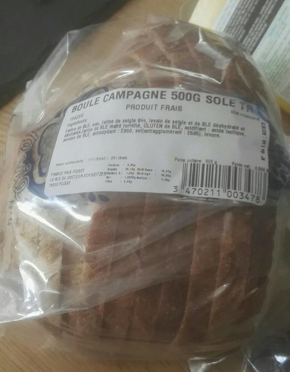 Open Food Facts Boule Campagne 500g sole TR packshot