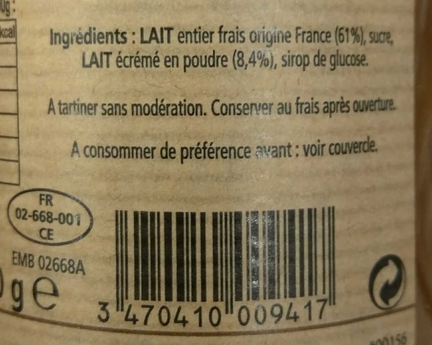 Les 4 Saisons Confiture de Lait packshot
