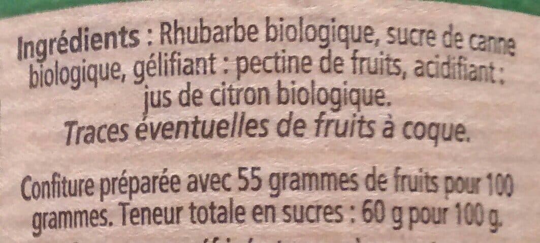 Les 4 saisons Confiture Rhubarbe packshot