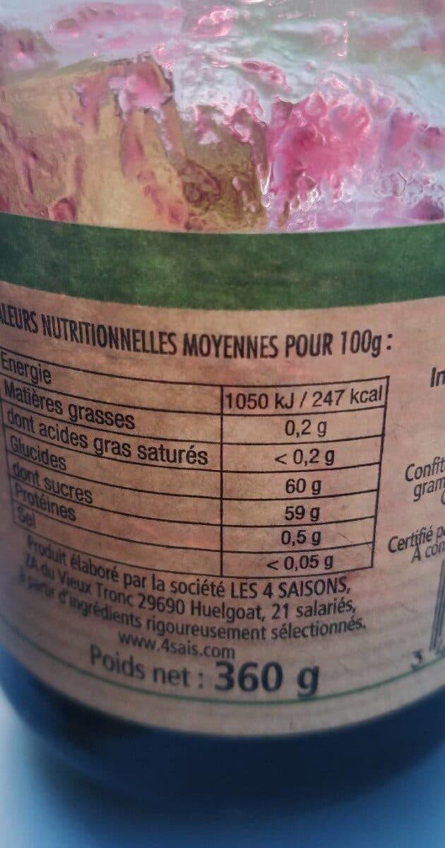 Les 4 Saisons Confiture cassis packshot