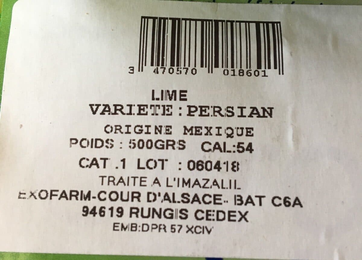 Open Food Facts Citron vert packshot