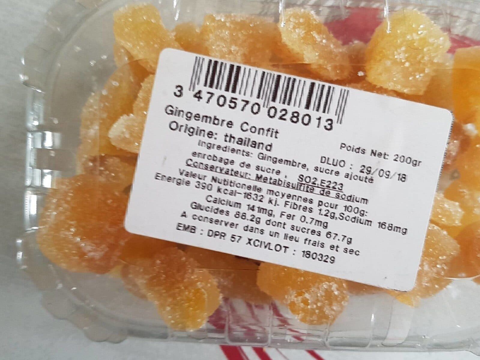 Open Food Facts Gingembre confit packshot