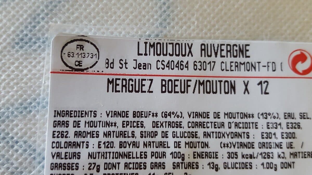 Open Food Facts Merguez boeuf mouton packshot