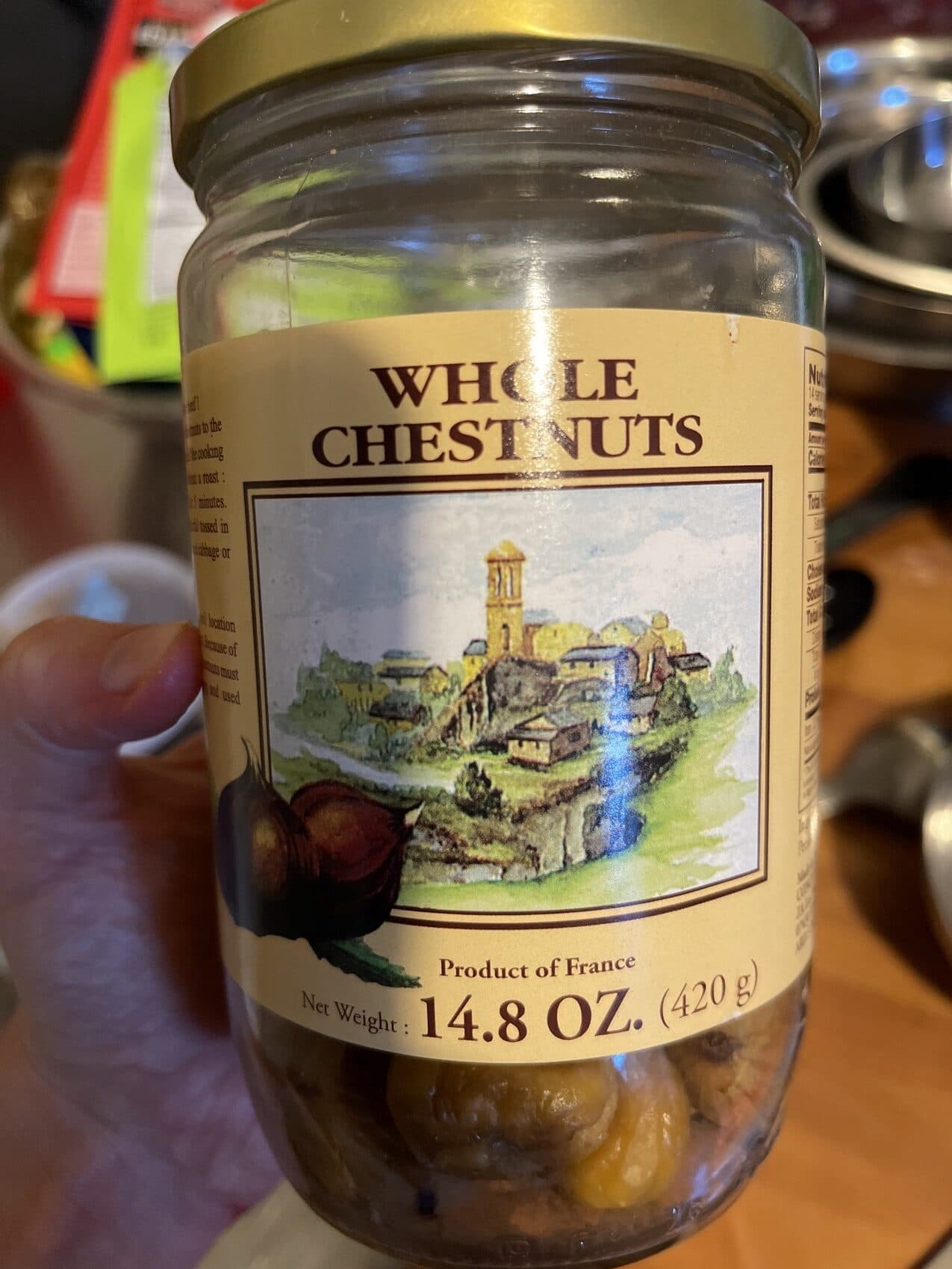 Concept Fruits Marrons cuits packshot