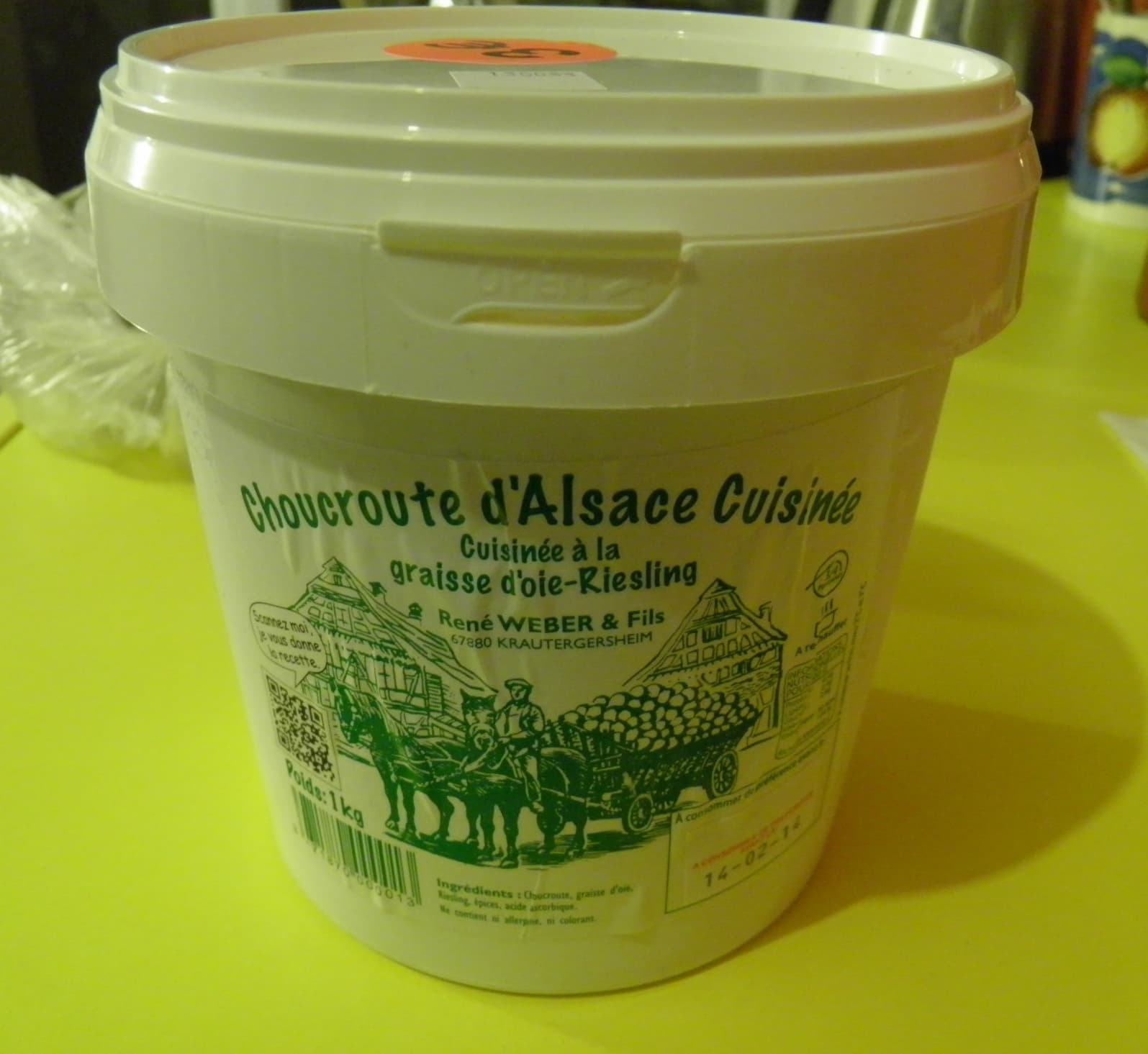 René WEBER et Fils Choucroute d'Alsace cuisinée packshot