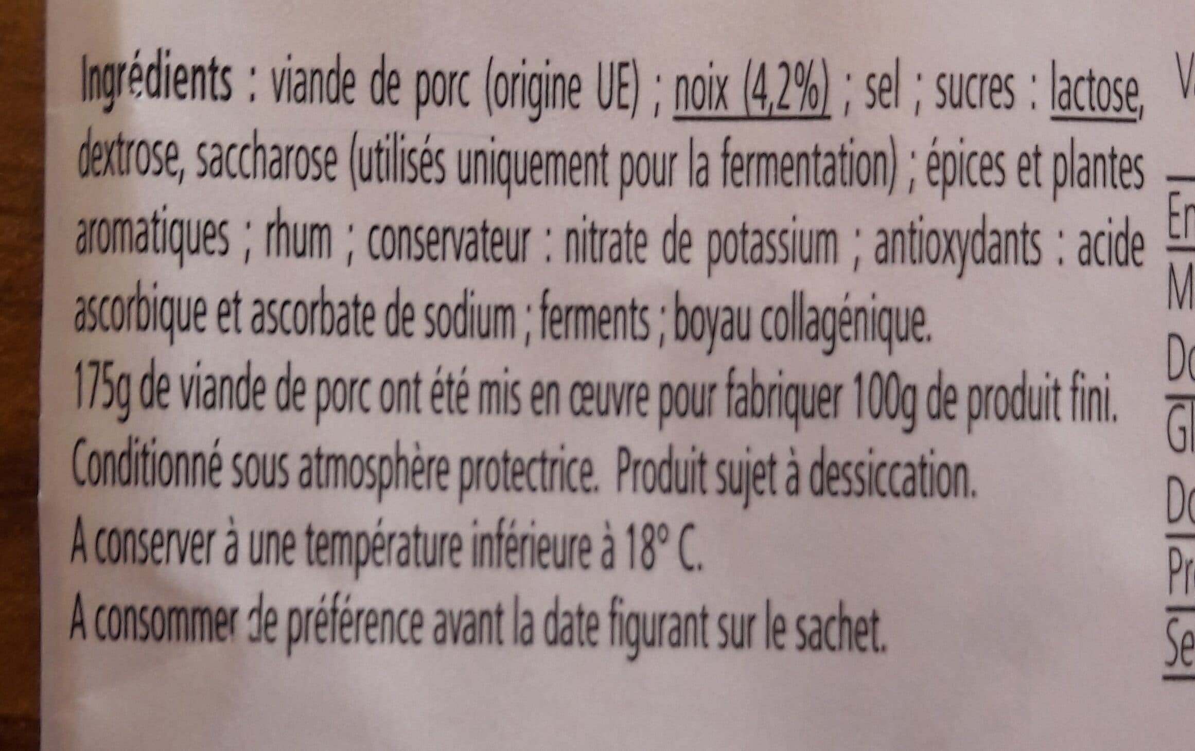 Noix Saucisson sec aux noix packshot