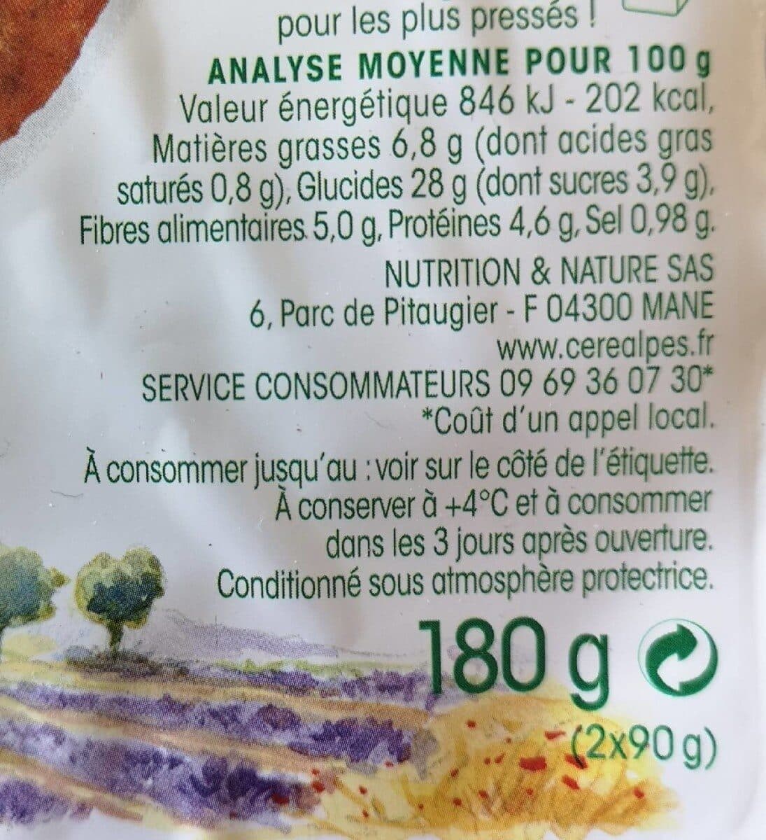 Céréalpes Galette Au Potimarron Et a La Chataigne packshot