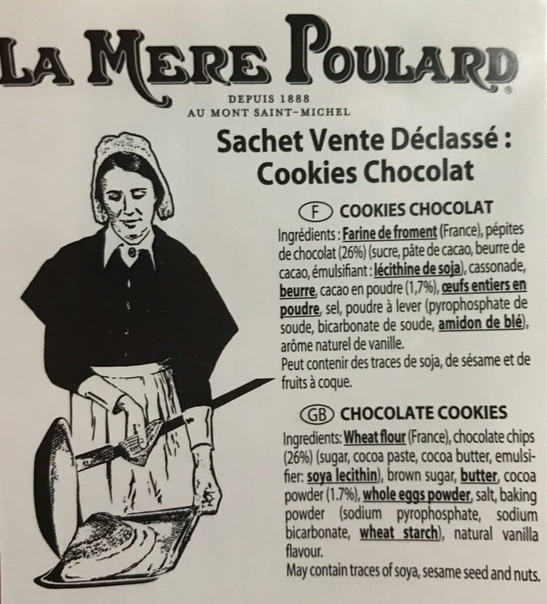 La Mère Poulard Cookies chocolat packshot
