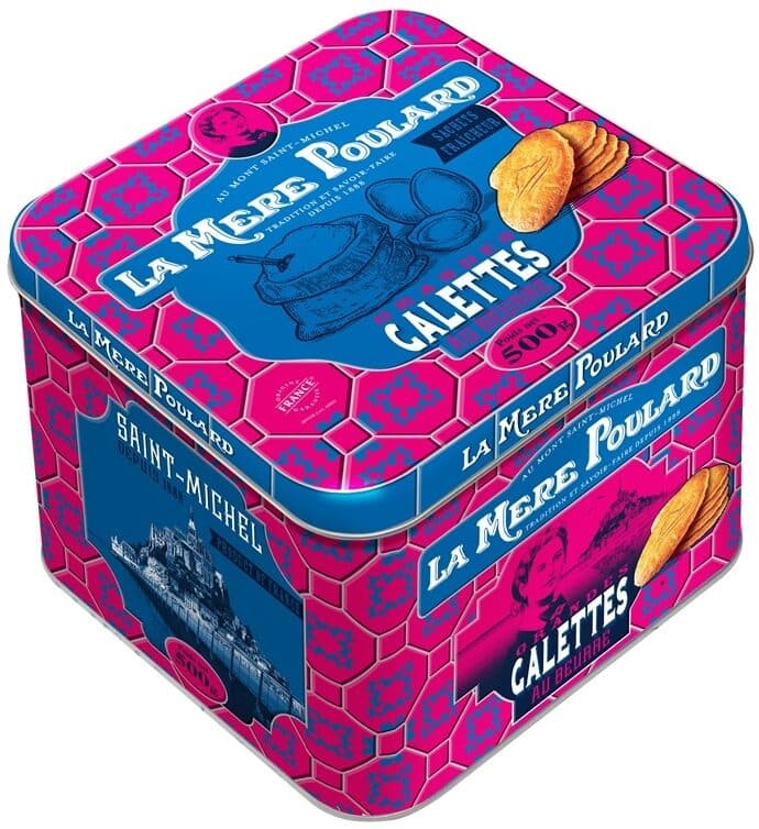 Biscuiterie La Mère Poulard Coffret métal grandes galettes faience 10 sachets 3 (50 g) packshot