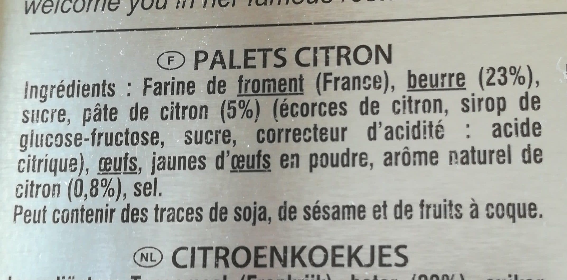 La Mère Poulard Palets citron packshot