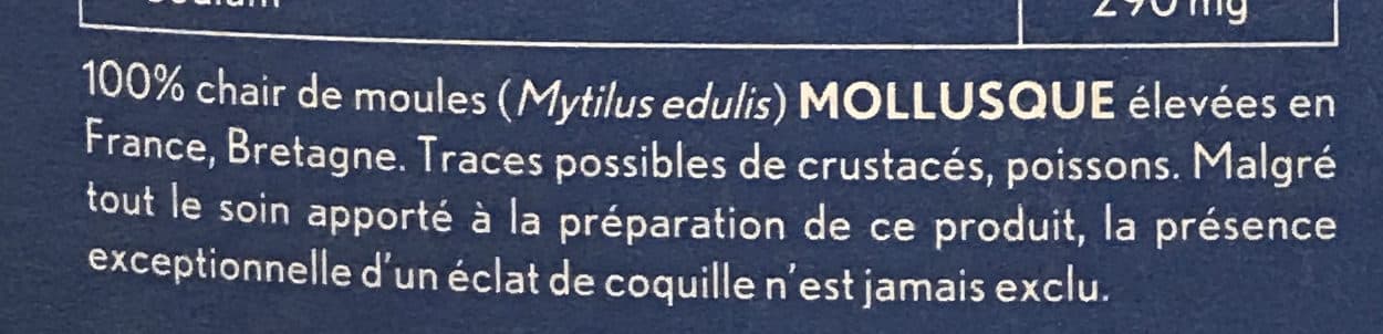 Freshpack Chair de moules bretonnes bio, crues, surgelées packshot