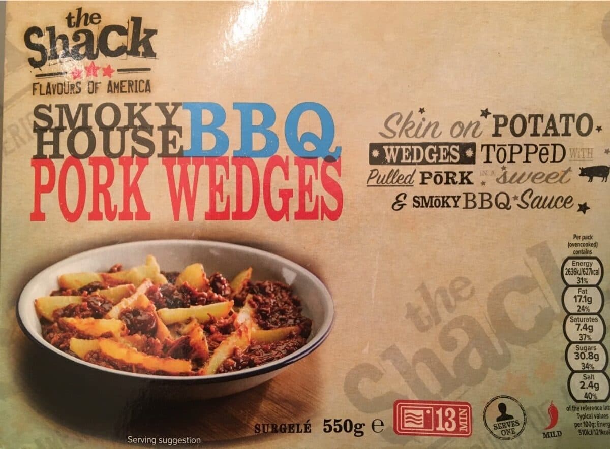 Open Food Facts Smoky house BBQ pork wedges packshot