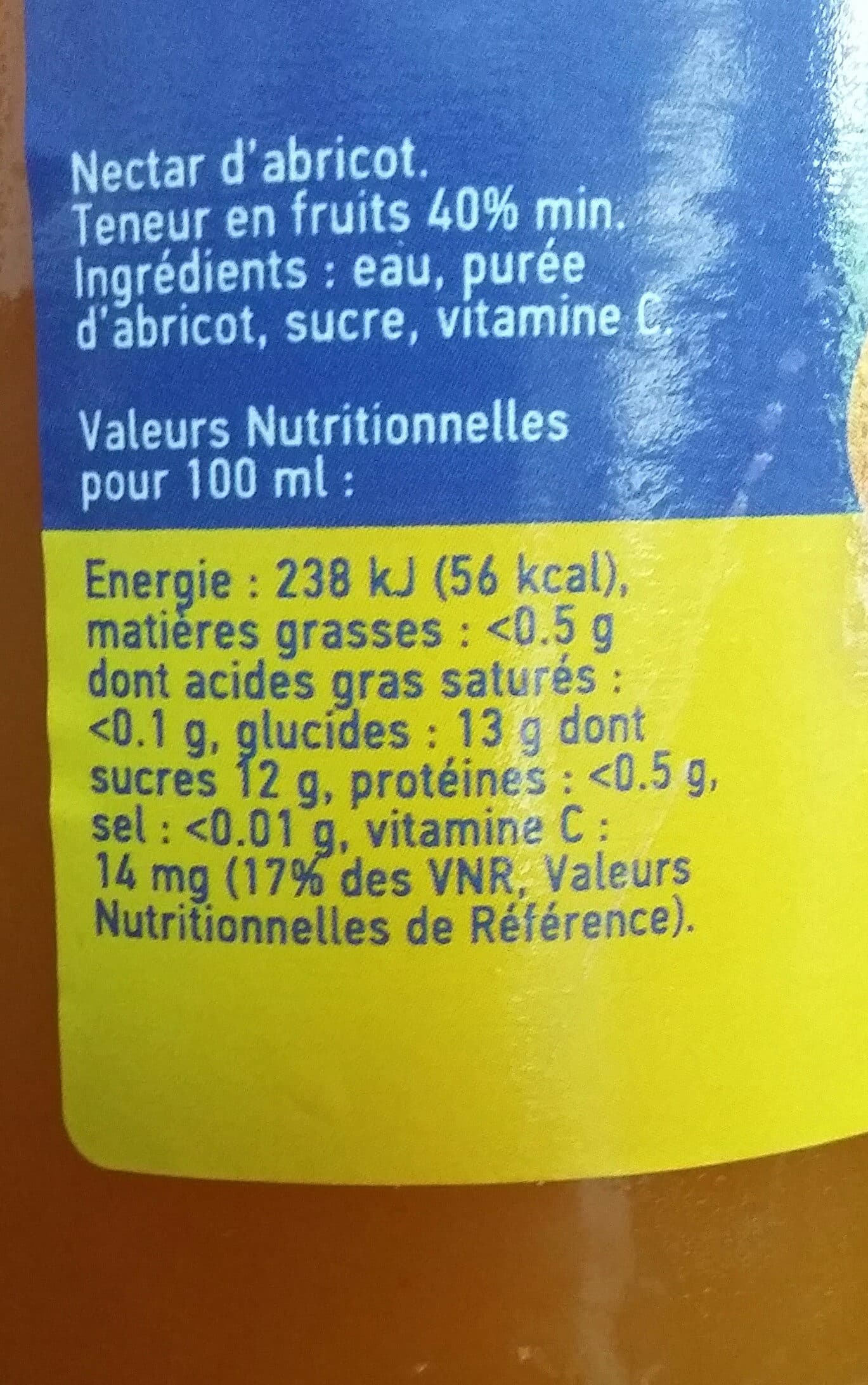 Open Food Facts Rea abricot packshot
