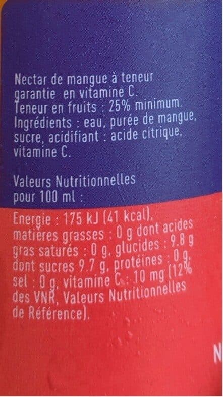 Open Food Facts Nectar de mangue packshot