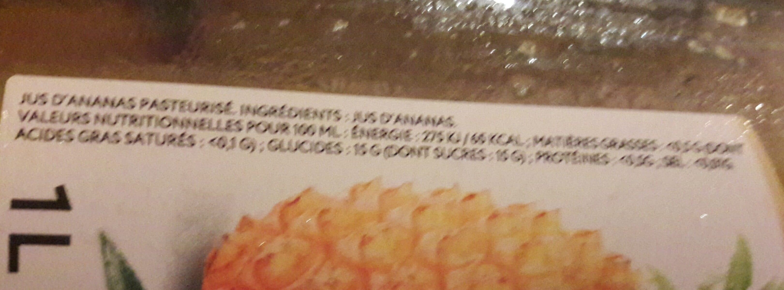 Open Food Facts Jus d'ananas 100 % packshot